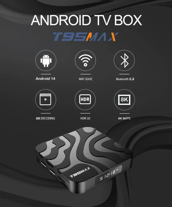 T95 Max Tv Box 8GB 128GB
